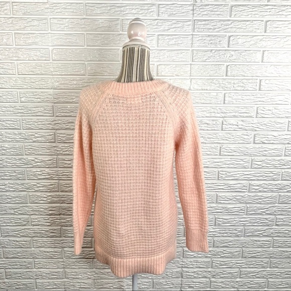 Lou & Grey Semi-Sheer Peach Alpaca Blend Sweater - Picture 6 of 6